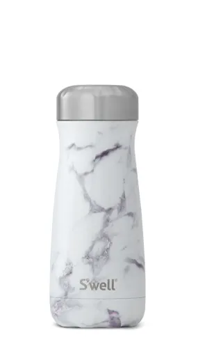 White Marble Traveler - Stainless Steel S'well Water Bottle