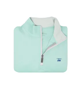 Youth Dogwood Quarter Zip - Solid Seaglass