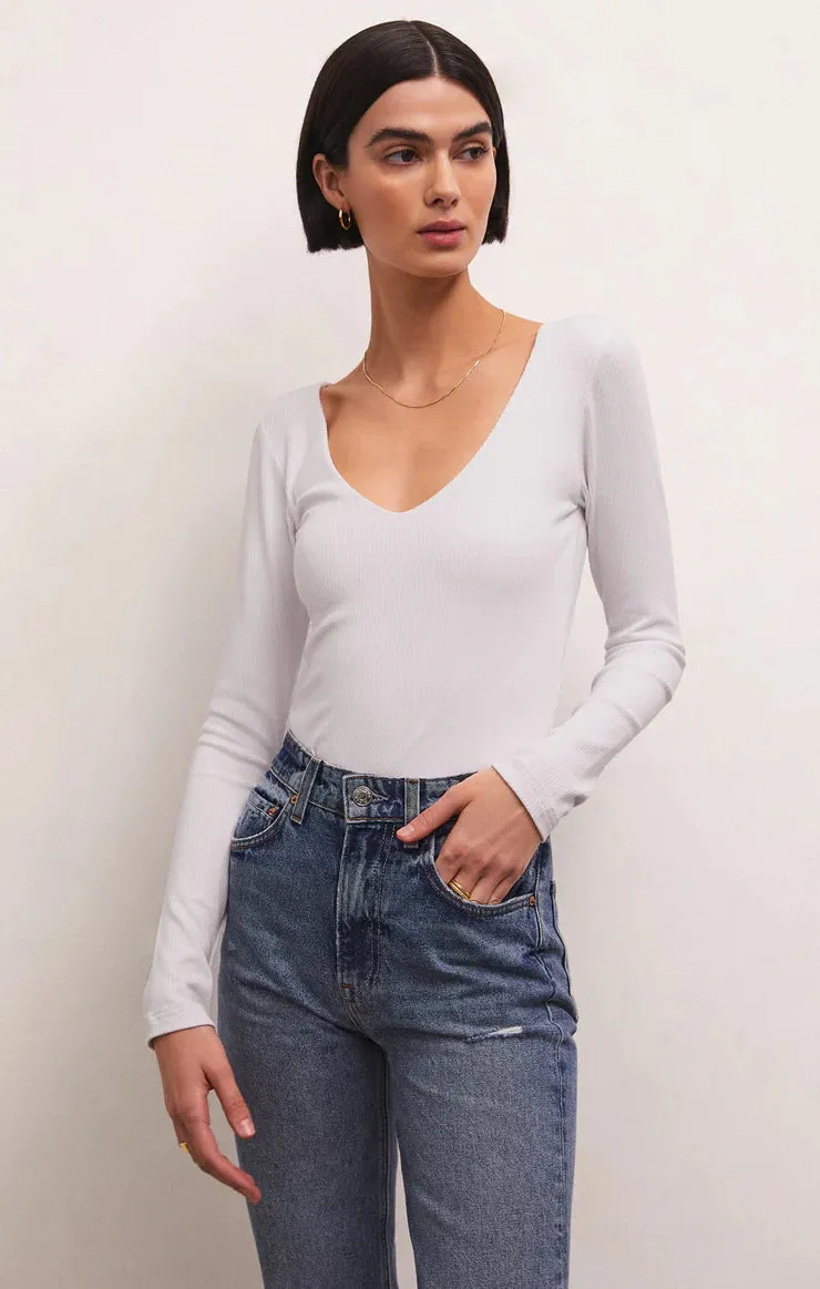 Z Supply ‘Aden V-neck Rib Top’